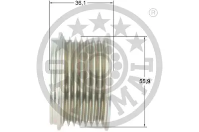 OPTIMAL F5-1182 Alternatör Kasnağı Rulmanlı Vw Touareg 3.2-3.6 03 Q7 3.6 Fsı 06-10 -Porsche Cayanne 02-07 7 Kana 21903119L 95560315200
