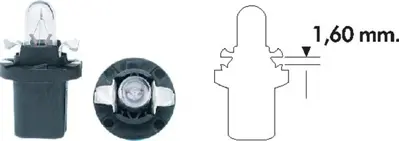 MAGNETI MARELLI 009600570000 Ampul -  Pb5 1,2w 12v 
