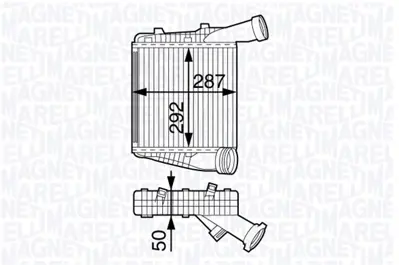 MAGNETI MARELLI 351319202400 Audı Intercooler Rady- Tourareg Q7 955 110 639 10 7L6145803D 95511063910