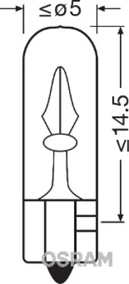 OSRAM 2722-02B  2722-02b 2w 12v W2x4.6d Blı2 Ososram 