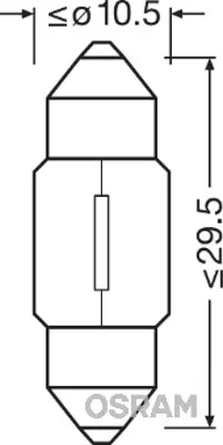 OSRAM 6438-02B  6438-02b 10w 12v Sv8.5-8 Blı2 Osram 