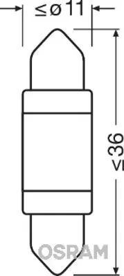 OSRAM 6498CW-01B Ampul 12v 5w 6000k Sofıt Cool Whıte Led (Teklı Paket) 