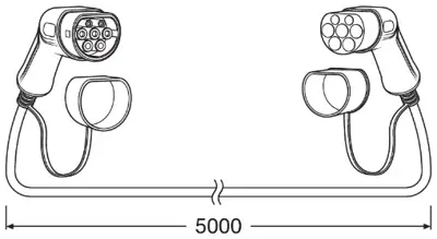 OSRAM OCC23P05 Batterycharge Tä°p 2 3 Faz 32a 5 Metre 