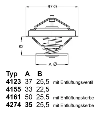 WAHLER 4123.80D X Termostat Omega B 2.5 Td-Tdi 94-03 -Galaxy 2.8 İ V6 95-06 -Bmw 318-325-525-725 80c 1032249 52032975 75121113D