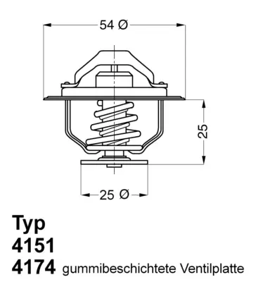 WAHLER 4174.79D X Termostat Ducato 94-02 - Master 98-01 - Boxer 97 Jumper 99 2.8d-2.8jtd-Dtı-Hdı 4500823 7701042512 98463637