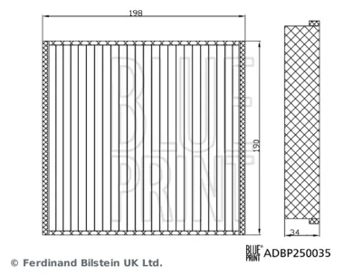 BLUE PRINT ADBP250035 Polen Fıltresı Gle-Class V167 18> C167 19> A1678350200