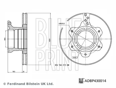 BLUE PRINT ADBP430014 Fren Diski A6684230512