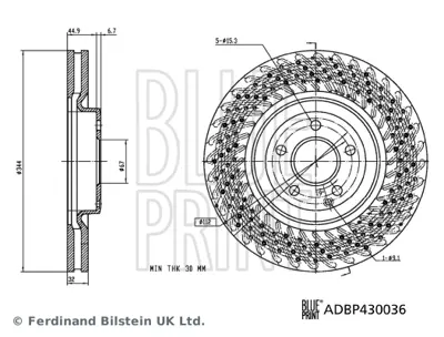 BLUE PRINT ADBP430036 Fren Dıskı On X218 14>17 C218 14>17 A218421041207