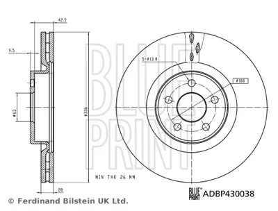 BLUE PRINT ADBP430038 On Fren Dıks Ayna Focus Iı 04>11 2.5 St 1569253