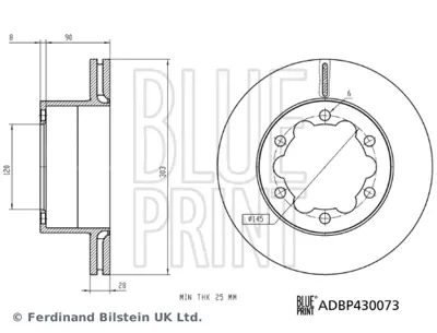 BLUE PRINT ADBP430073 Fren Diski 2N0615601C