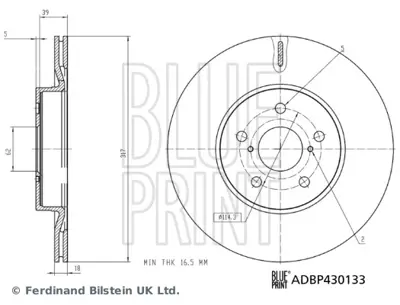 BLUE PRINT ADBP430133 Fren Diski 4243142080 T424314208