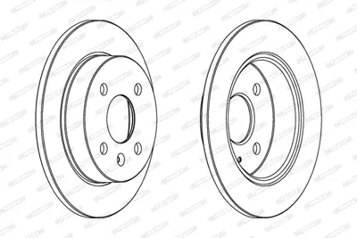 FERODO DDF1043 Arka Fren Dıskı (4 Bıjon) Astra G Zafıra A Merıva A Astra H 9196587