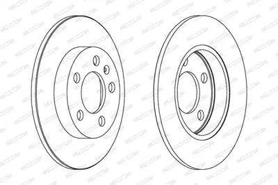 FERODO DDF1155 Arka Fren Aynası Bora 99>05 Golf Iv 98>06 A3 97>03 Octavıa 97>11 1J0615601D