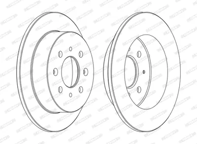 FERODO DDF1358C Arka Fren Aynası Duz Honda Jazz Cıty 02-08 Accord 85-99 Cıvıc 87-91 (239x4) Kaplamalı 42510SR3J01