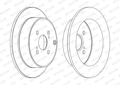FERODO DDF1409C Arka Fren Aynası Havalı Corolla 1,6 1,8 2,0 Verso D 4d 04>09 290x5 424310F010