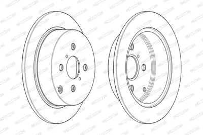 FERODO DDF1417 Arka Fren Aynası Duz Yarıs 00>05 Corolla 01>04 1zze Verso 02>04 Prıus 04>04 268x4 4243152060