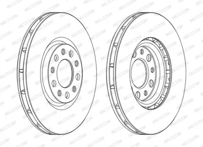 FERODO DDF1451C Fren Dıskı Ön 159 05 > 11 Gıulıetta 10 > 500x 14 > Renegade 14 > Compass 16 > 51767382 52056675