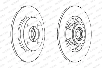 FERODO DDF1561-1 Arka Fren Dısk Aynası C4 P307 (Rulmanlı) 1,4ı 1,6hdı 1,6ı 2,0hdı 2,0ı E169506 E169510