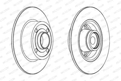 FERODO DDF1571-1 Arka Fren Aynası (Dıskı) Megane Iı Clıo Iıı Modus 1,2 / 1,4 / 1,5dcı / 1,6 / 1,8 / 1,9dcı / 2,0 (Rul 8671018106
