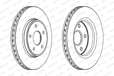 FERODO DDF1593C-1 On Fren Dıskı Jeep Commander Grand Cherokee Iıı 52089269AB