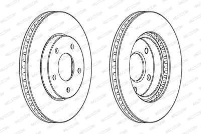 FERODO DDF1599 Fren Diski Ön Lancer 08> / Calıber 06> Havalı 276mm MR510967