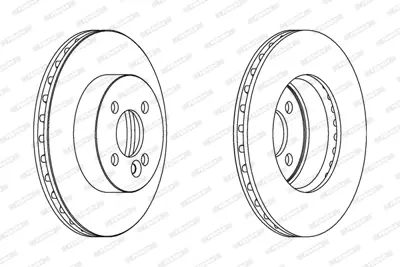 FERODO DDF1617 Fren Dıskı On Havalı Mını R55 R56 R57 R58 R59 34116774985 34116858651