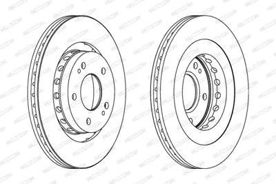 FERODO DDF1642C Fren Diski Ön 4007 07> / C-Crosser 07> / Asx 10> Lancer 07> Outlander Havalı 294mm 4249F3 MR205215