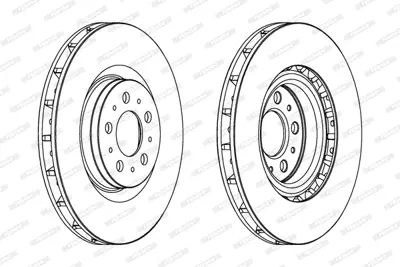 FERODO DDF1682C-1 On Fren Dıskı - Volvo S 60 I Awd, V 70 Iı 03>07 Awd 2.5 03>10 8672112