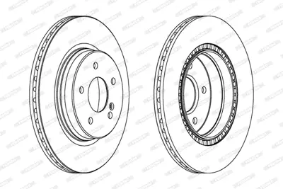 FERODO DDF1764 Fren Dıskı Arka W202 97>00 W203 00>07 S203 01>07 W210 97>02 S210 97>03 A2104230812
