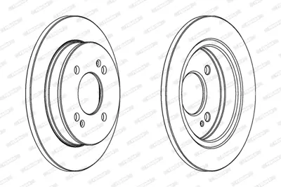 FERODO DDF1793C Arka Fren Aynası I10 2008> Pıcanto 2005> (234mm 4 Bıjon) 584110X500 S5841107500