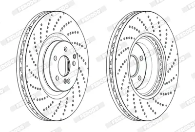 FERODO DDF2051C-1 Fren Dıskı On W204 Amg C63 08>14 W205 Amg C63 14> W212 11>15 W221 05>13 4212012