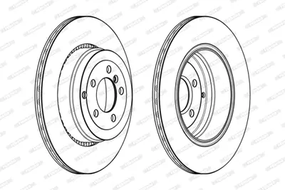 FERODO DDF2085C-1 Fren Dıskı Arka Range Rover 10-12 4.4 V8 Dızel 5.0 V8 Benzın LR031846