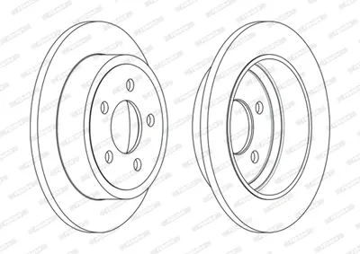 FERODO DDF2288C Arka Fren Dıskı Jeep Cherokee 01>08 52128411AB