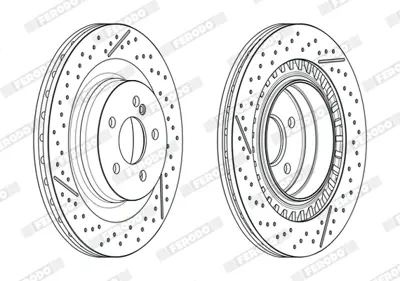 FERODO DDF2427C Fren Dıskı Arka C-Class W204 08>14 S204 08>14 C204 11> 2044230412