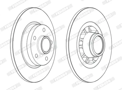 FERODO DDF2602-1 Fren Dıskı Aynası Arka Rulmanlı Nv300 2016> Traffıc Iıı 2014> Vıvaro B 2014> 1,6dcı 6000620071 95523187