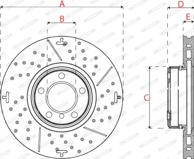 FERODO DDF2614VC-1 Fren Dıskı On Bmw 1 2010>>, 2 2013>>, 3 2011>>, 4 2013>> 34116797602