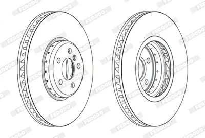 FERODO DDF2625RVC-1 Fren Dıskı On Sag Bmw G20 G30 G11 G15 G16 G01 G02 G05 G29 34116860912