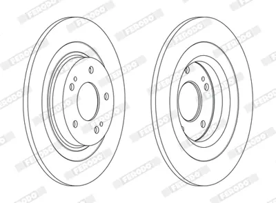 FERODO DDF2652C Arka Fren Aynası Duz C4 Aırcross-4008-Asx 15> 4wd Outlander 12> 302×5 4615A125