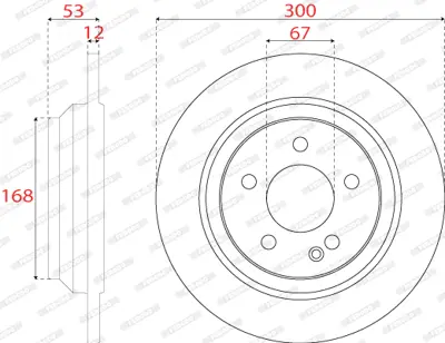 FERODO DDF2764C Fren Dıskı Arka V-Class W447 14> Vıto W447 14> 4474230412