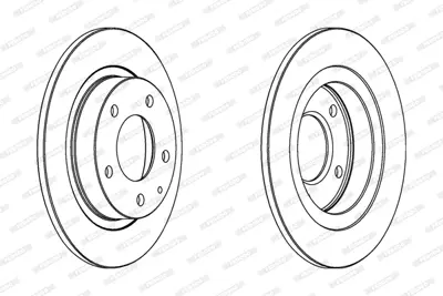 FERODO DDF524C Arka Fren Aynası Duz Mazda 626 2.0 Fs 92>97 Mx 6 2.0 2.5 2 5 92>97 261x5 GA5Y26251C GTYF26251B GTYF26251C