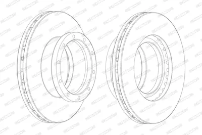 FERODO FCR145A On Arka Fren Aynası Mercedes Axor Actros O530 Em Travego O550 Integra 430mm II37638