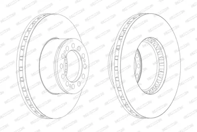 FERODO FCR181A Fren Dıskı On (Sag-Sol) 22.5''' Man Tgs-Tgx-Tga-Fortuna-F2000 (12 Delık)  