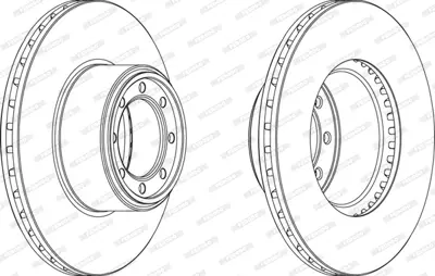 FERODO FCR320A Arka Fren Dısk Aynası Iveco Daıly Iv 35c17 / 35s17 06>11 29l11 / 35c11 / 45c17 / 35c17 11>14 Hava So 7188210