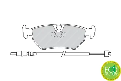 FERODO FDB1003 Arka Fren Balatası P806 Evasıon 2,0 / 1,9 Svtd / 2,1srtd / Svtd (Arka Dısklı Fren) 425466 9404254668 E172279