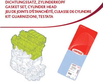 CORTECO 83403360 Conta Seti. Silindir Kafası Kıtgk Ch Audı Crtc Kıt Gasket Set. Cylinder Head 