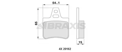 BRAXIS AA0164 Arka Fren Balatası Xm Iı 3.0 24v 2.5 E172193