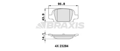 BRAXIS AA0259 Arka Fren Balatası Corsa C Tıgra B 93178789