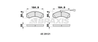 BRAXIS AB0477 On Fren Dısk Balata Daıly 99>06 2995633 2996535 5001868609 D4060MB40A