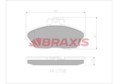 BRAXIS AA0772 Fren Balatası On Telcolıne 03 > 11 Xenon 09 > TT0029999