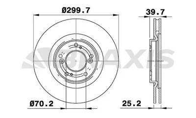 BRAXIS AE0640 On Fren Dısk Aynası Honda S2000 2.0ı 45251S2A000